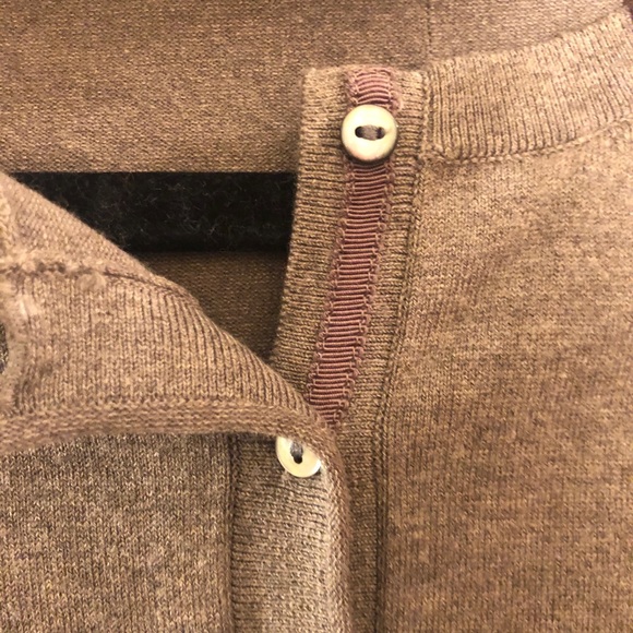 Banana Republic Silk Blend Brown Cardigan Sweater - Picture 3 of 6